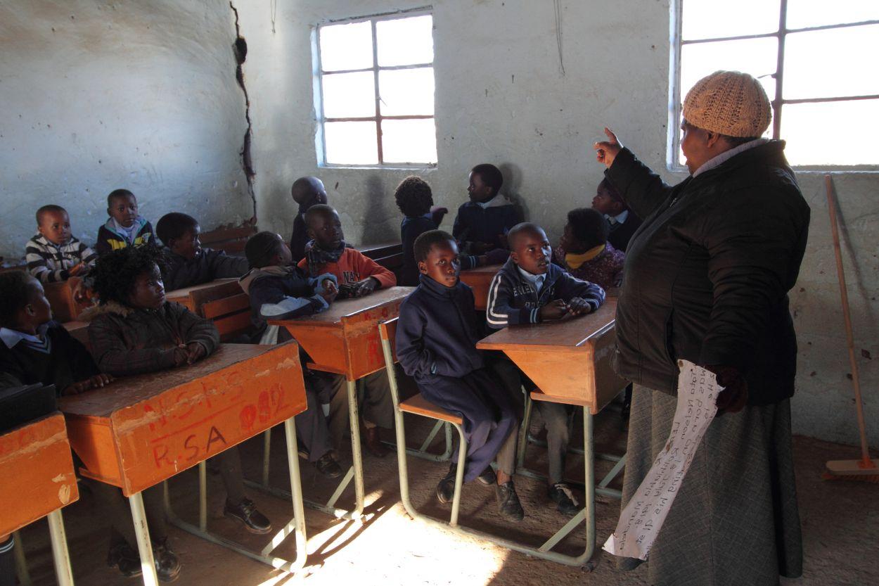 Schule in Qunu, Südafrika