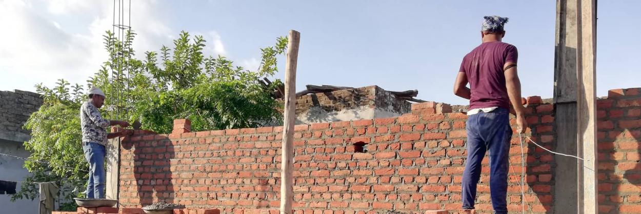 Bau der Shanti Public School 