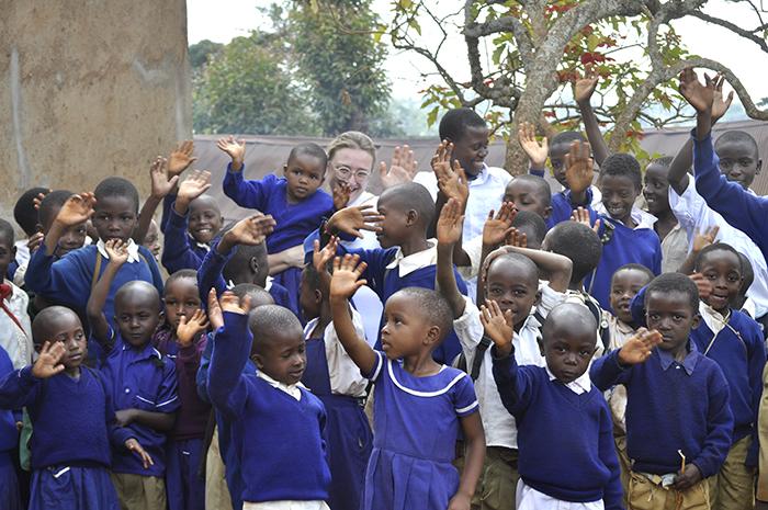 Child & Family Foundation project manager with the schoolkids