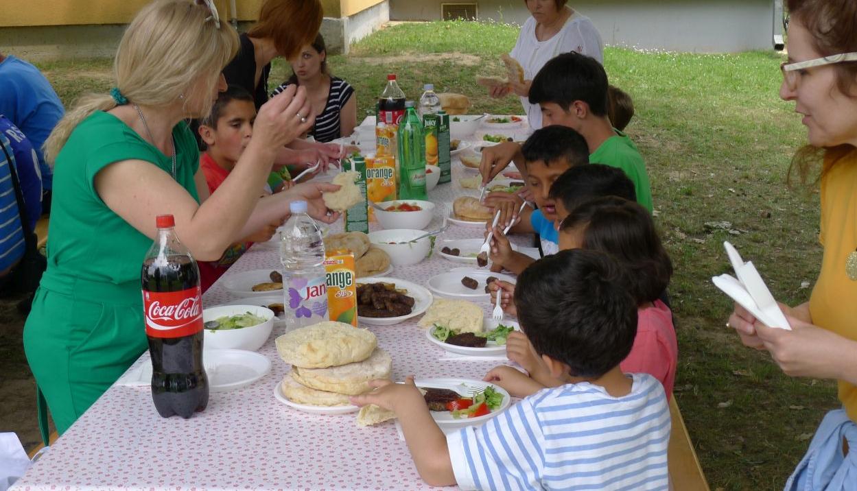 Barbecue at children's village in Croatia