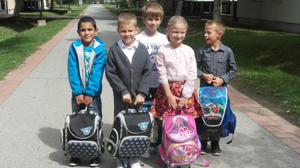 Gifts for the children in a Croatian children's village 