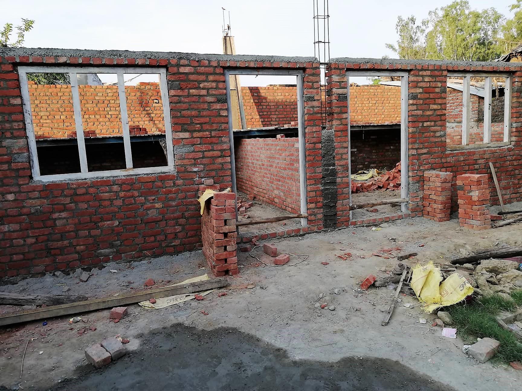 Build progress at Shanti Public School