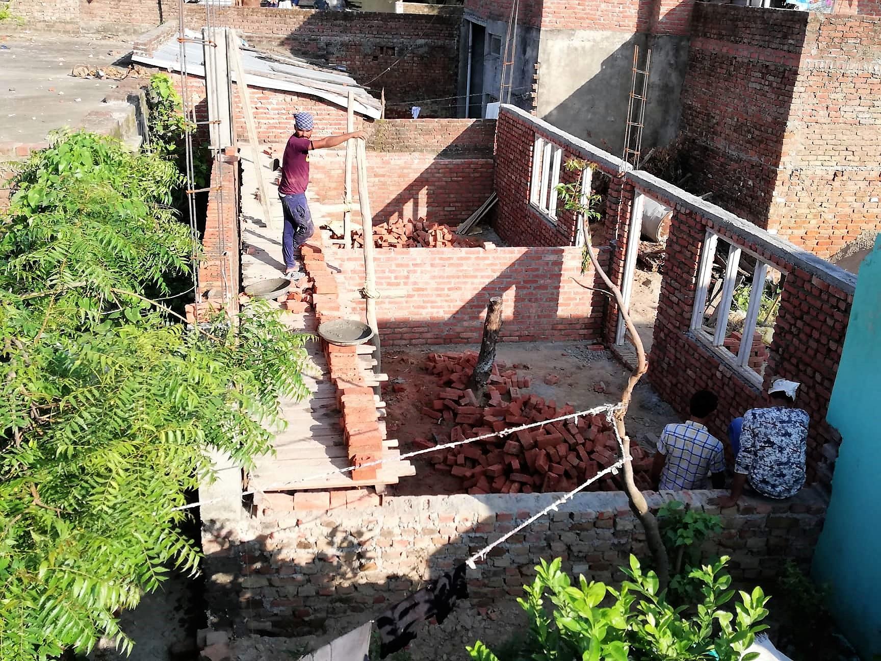 Build progress at Shanti Public School