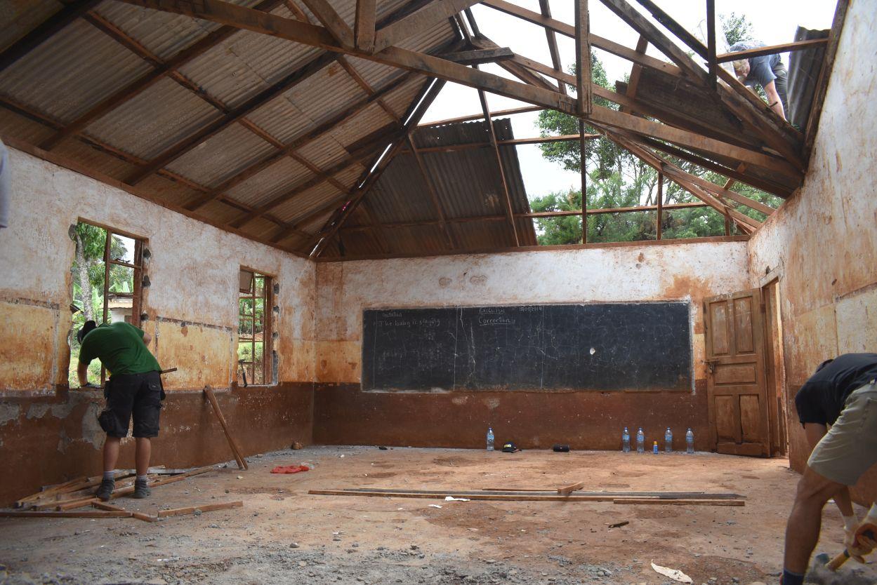 The makings of a new classroom