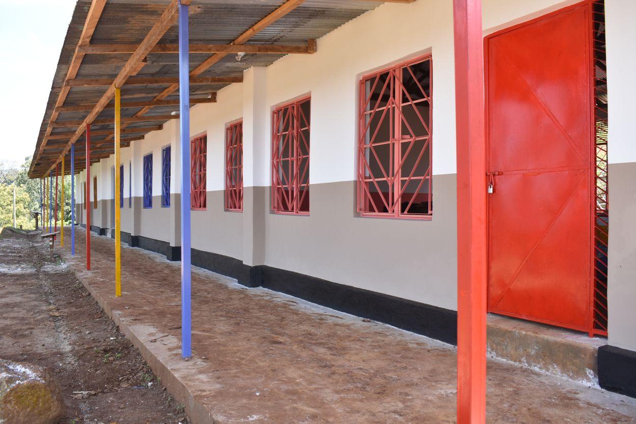 Newly-painted exterior