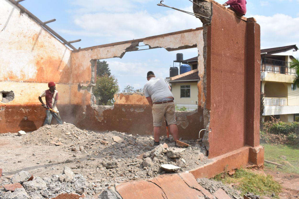 Wall demolition