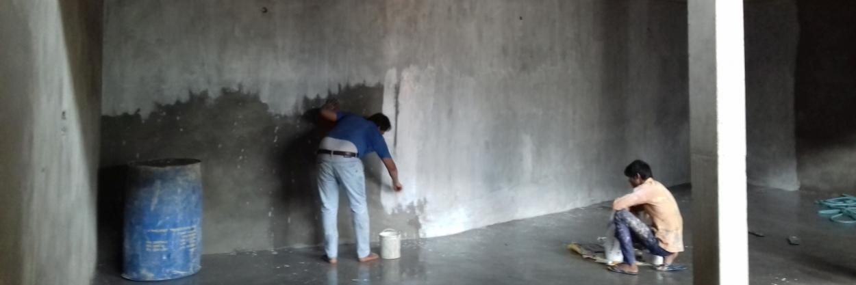 Final task of the renovation work at the  Dhara Children Academy in India