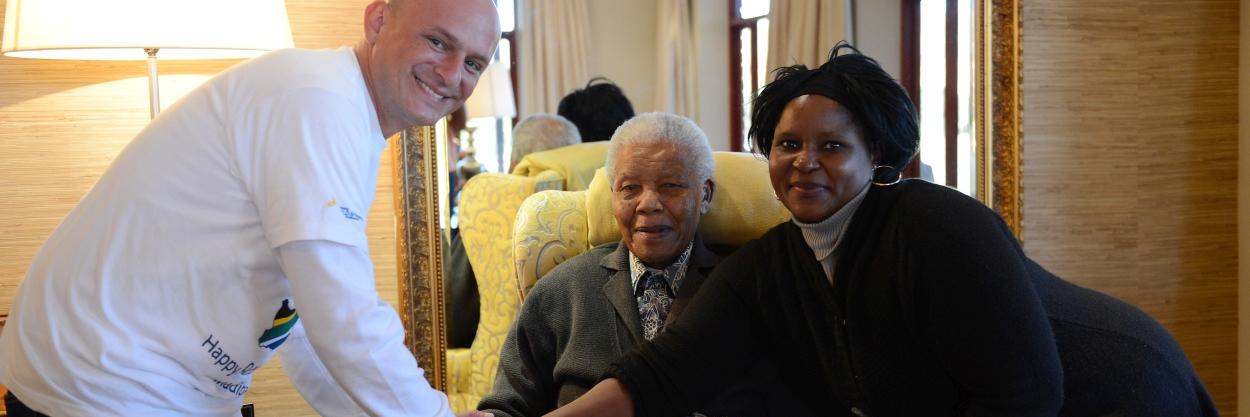 Hubert Freidl und Nelson Mandela