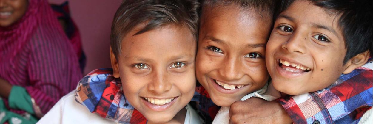 India - School children in the Shanti Public School