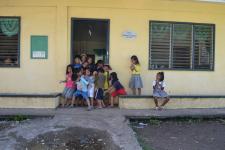 Bau der Schule auf den Philippinen